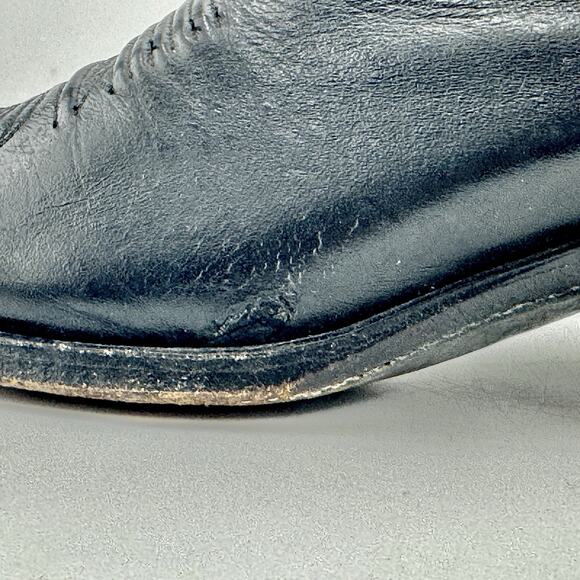 DAN POST 16791 Mens MILWAUKEE Black Leather Boots SIZE 7 WIDE Excellent Cond - Picture 9 of 12